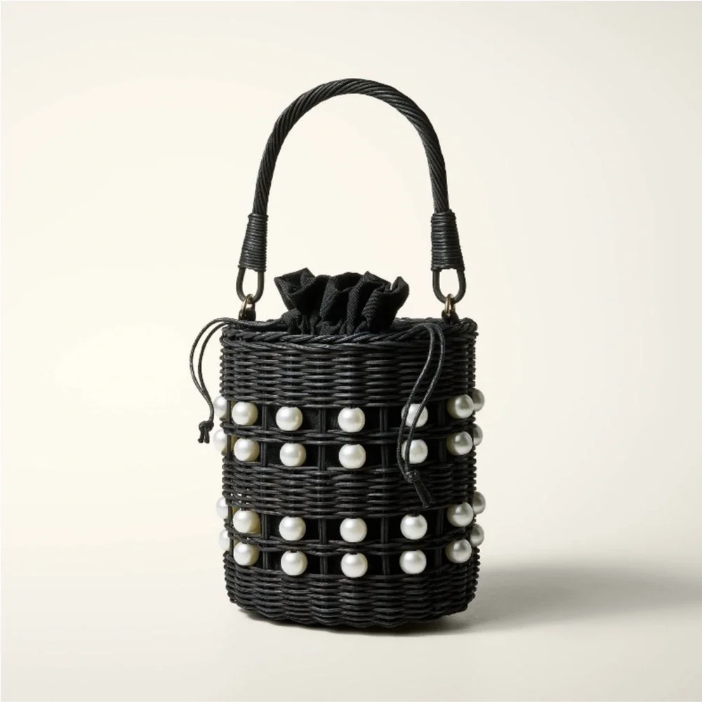 Kate Spade New York x Target Pearl Embellished Basket Bucket Bag - Picture 2 of 6